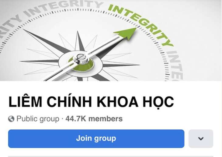 Nhóm 'Liêm Chính Khoa Học' bất ngờ biến mất trên Facebook