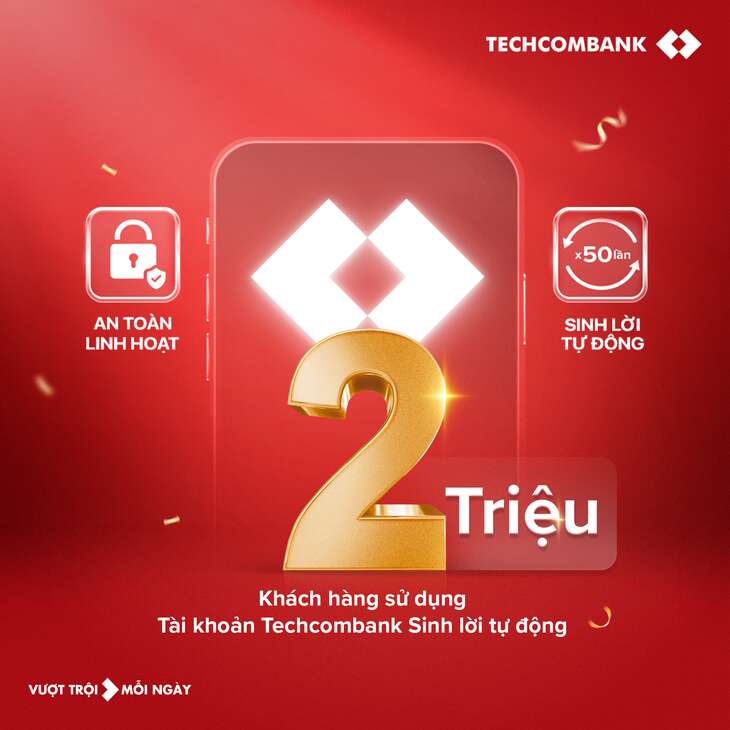 Hơn 2 triệu khách hàng Techcombank đã bật sinh lời tự động