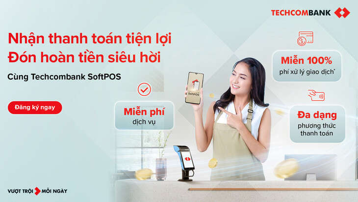 Nhận thanh toán dễ dàng với SoftPOS Techcombank