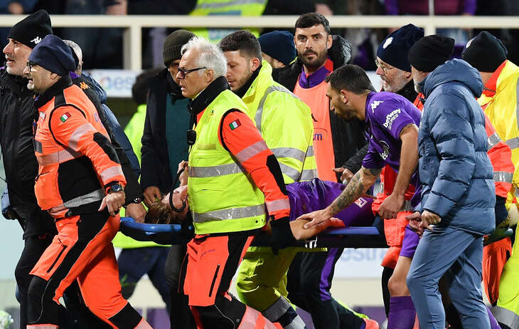 Cầu thủ đổ gục nghi do đột quỵ, trận Fiorentina gặp Inter Milan phải hoãn