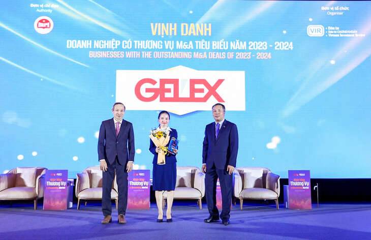 GELEX lần thứ 2 được vinh danh Doanh nghiệp có thương vụ M&A tiêu biểu