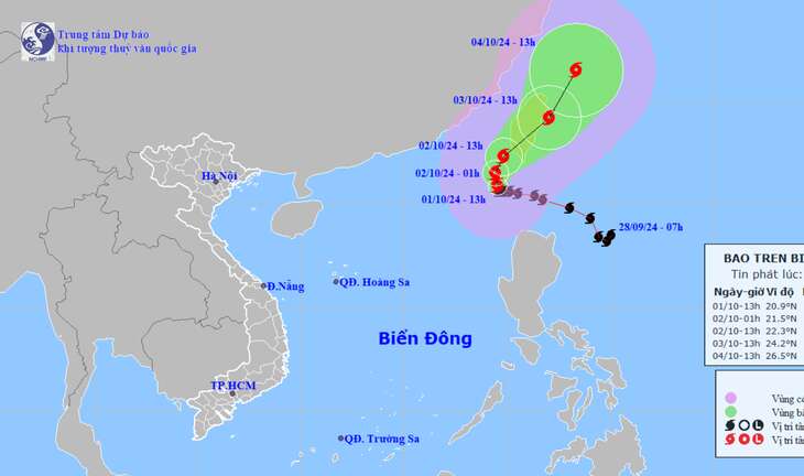 Siêu bão Krathon gây gió giật trên cấp 17, sóng biển cao 9-11m ở Bắc Biển Đông