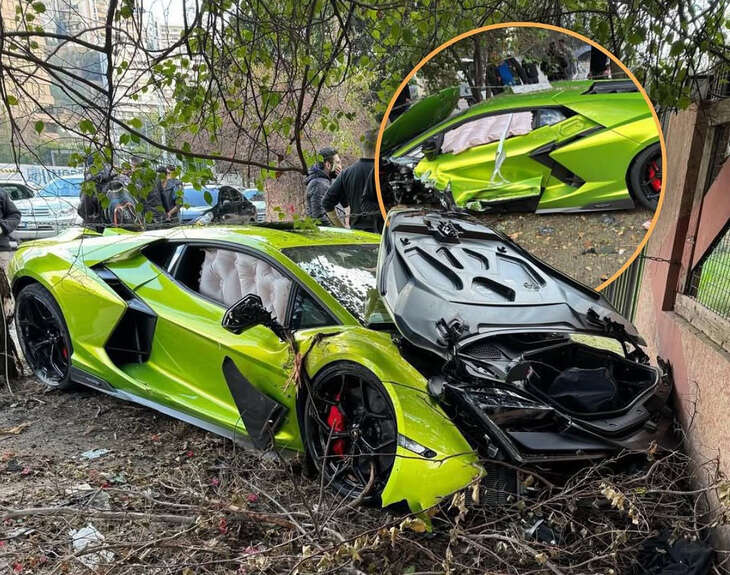 Lamborghini Revuelto mới tinh bị phá nát trên đường bàn giao