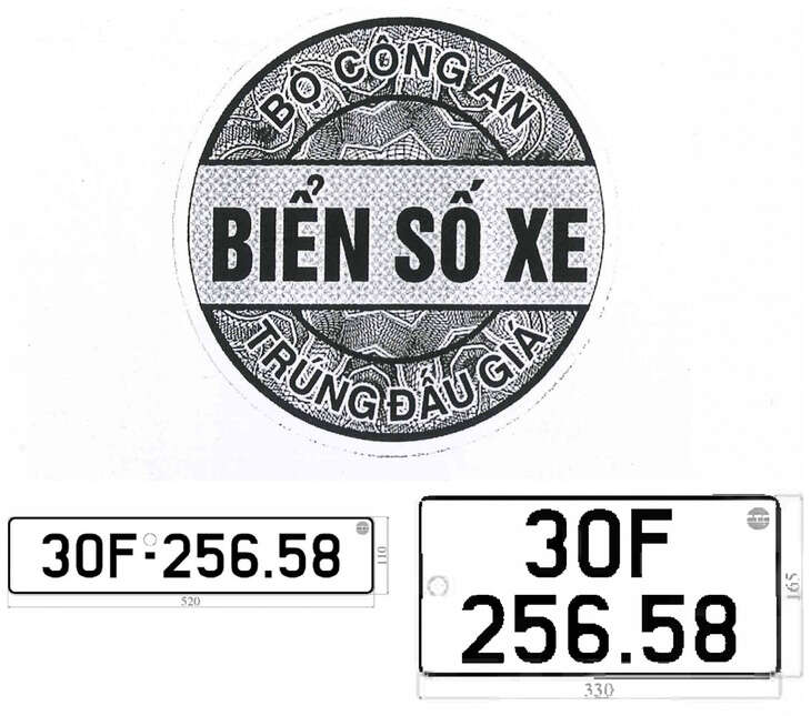 Biển số xe trúng đấu giá sẽ được dán tem nhận diện, người 'bỏ cọc' bị cấm tham gia 1 năm