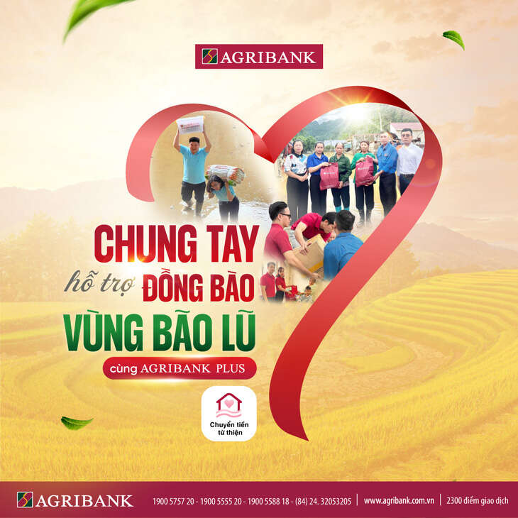 Agribank cập nhật tính năng ‘Chuyển tiền từ thiện’ trên Agribank Plus