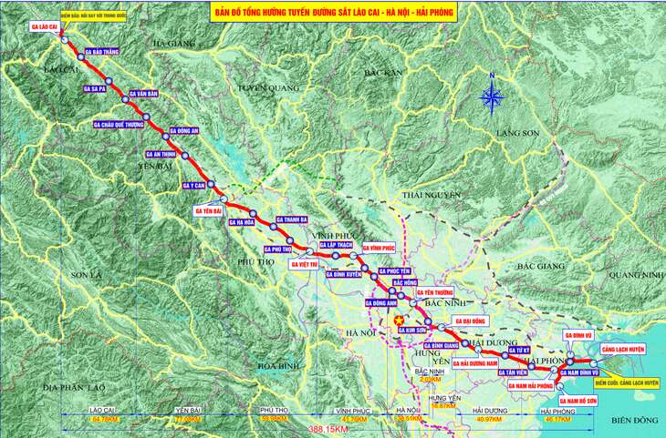 Đường sắt Lào Cai - Hà Nội - Hải Phòng tốc độ 160km/h chi phí hơn 8,4 tỉ USD