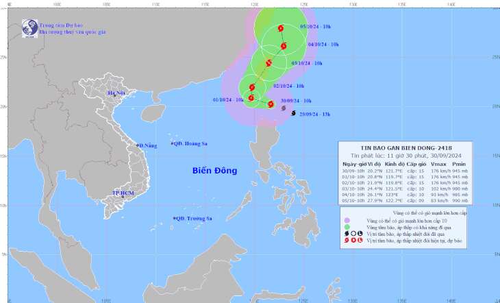 Bão Krathon khả năng vào Bắc Biển Đông, từ Quảng Ninh đến Bình Định phải chú ý