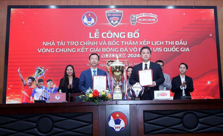 Công bố nhà tài trợ chính Giải Bóng đá vô địch U15 quốc gia - Cúp Acecook 2024