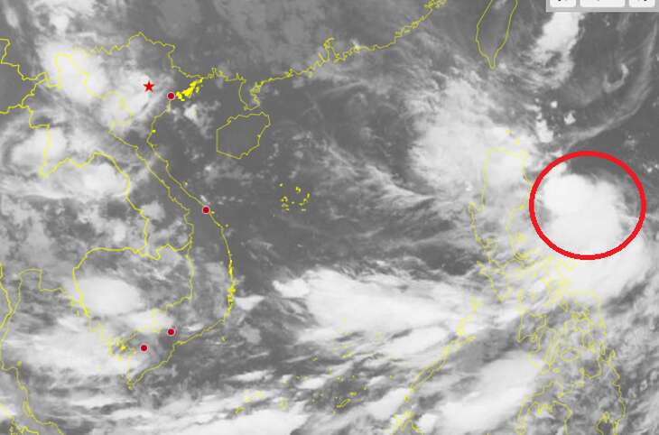 Hình thành áp thấp nhiệt đới ngoài khơi Philippines