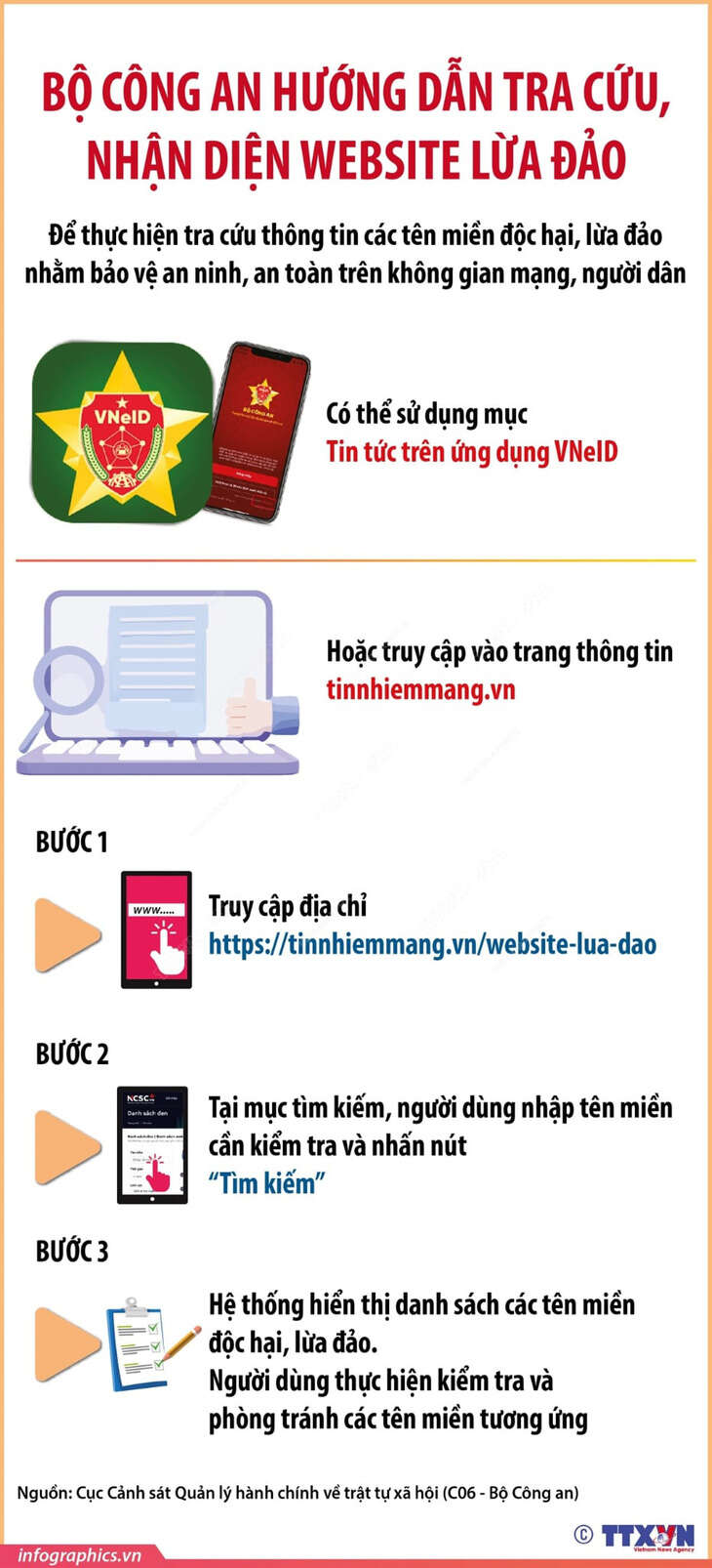 Bộ Công an hướng dẫn tra cứu, nhận diện website lừa đảo