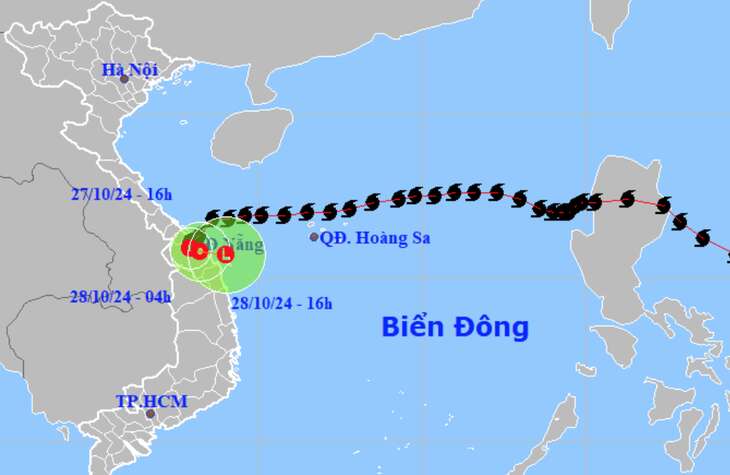 Bão Trà Mi suy yếu thành áp thấp nhiệt đới, không quay ra biển như dự báo