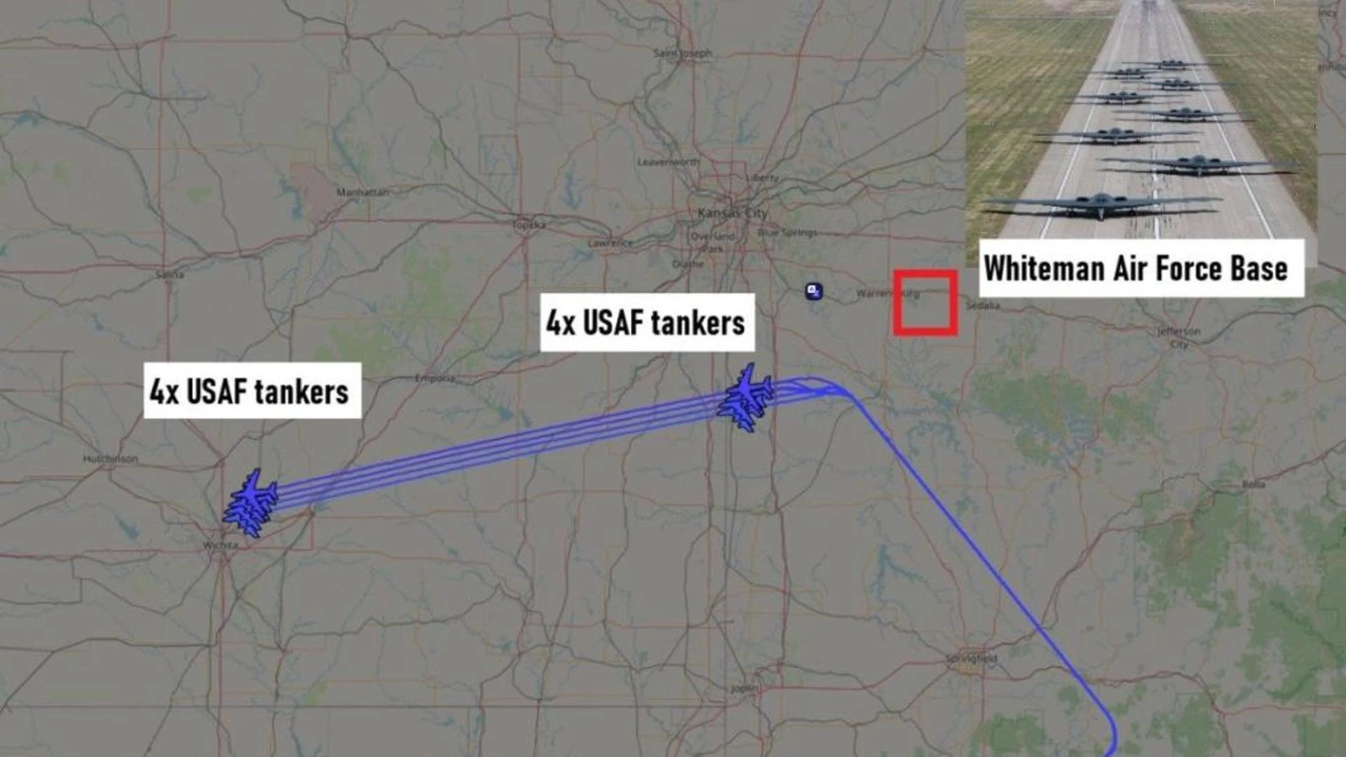 I bombardieri B-2 decollati dal Missouri. Ecco dati satellitari e audio che sembrano confermarlo