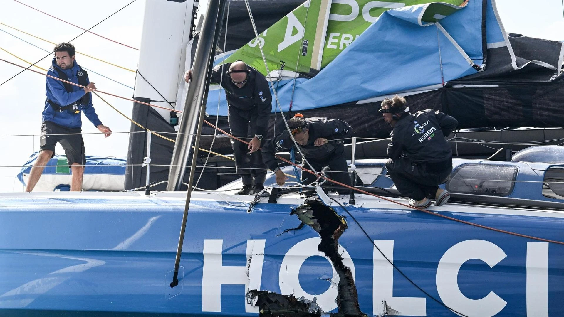 The Ocean Race Europe, collisione tra Holcim e Allagrande Mapei allo start