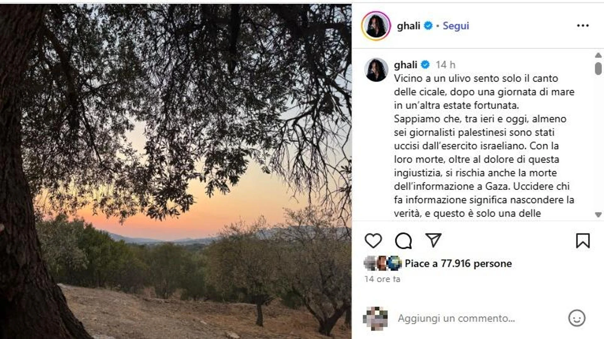 L’appello di Ghali ai colleghi: “Non possiamo tacere su Gaza. I grandi passi si fanno insieme”