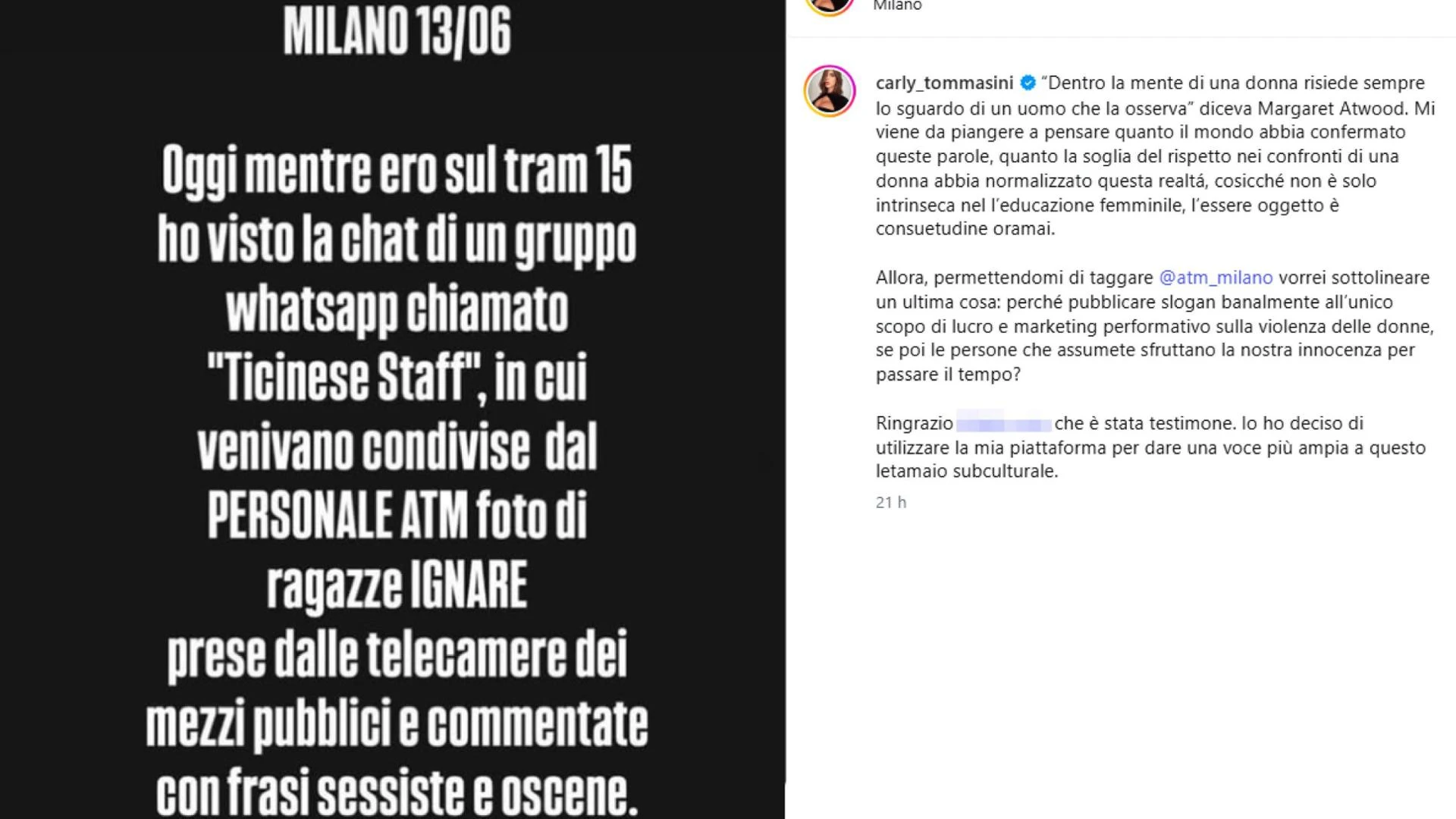 Chat sessista Atm, anche la giovane testimone presenta un esposto