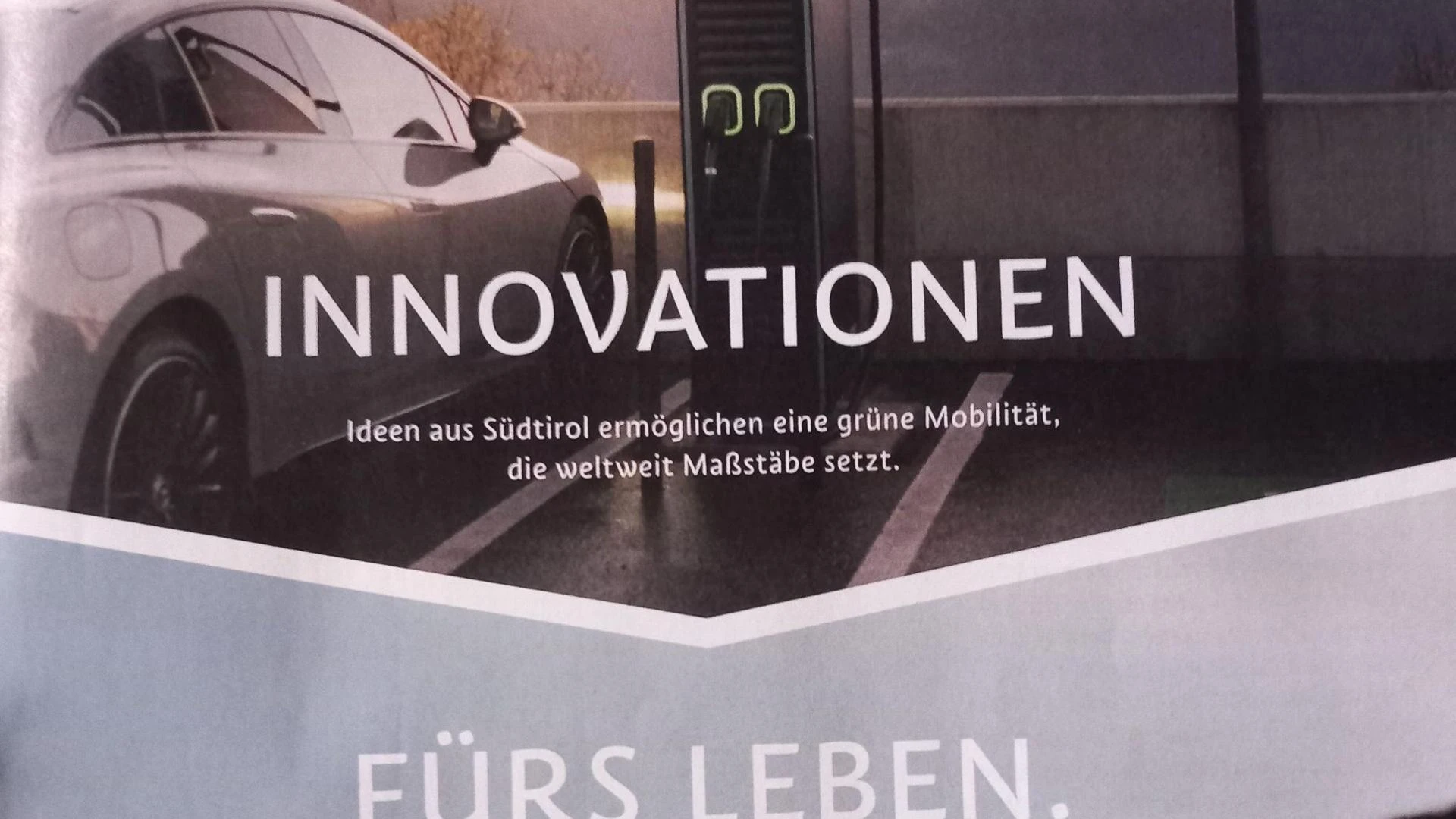 Richiamo alla mobilità elettrica nella pubblicità tedesca dell'Alto Adige