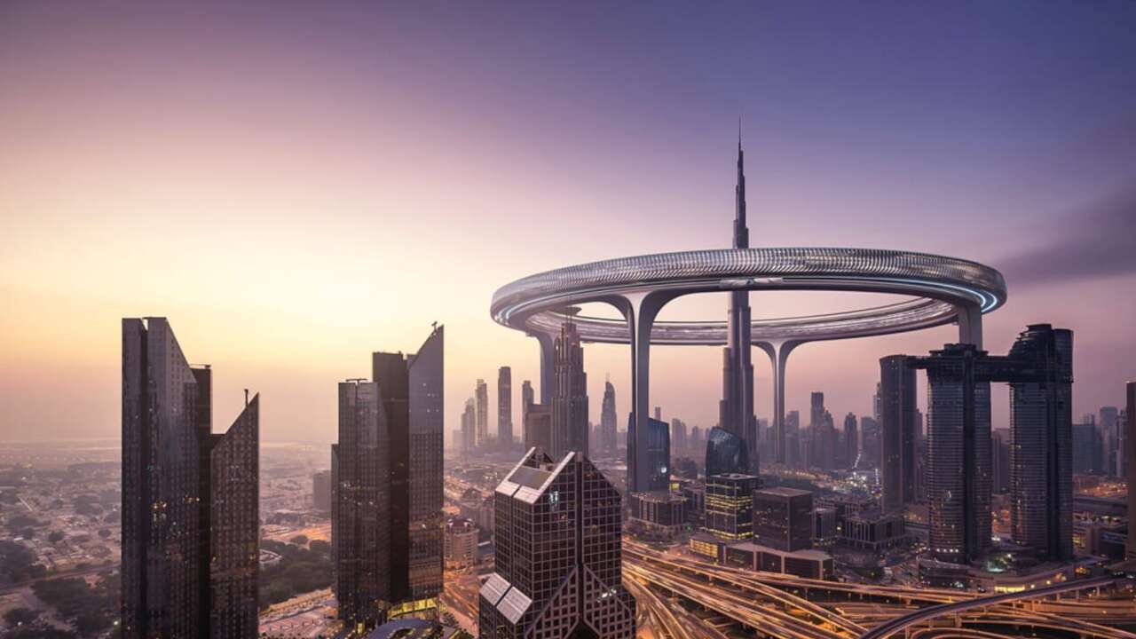 Un enorme cerchio energetico intorno al Burj Khalifa, ecco come i bioarchitetti sognano Dubai