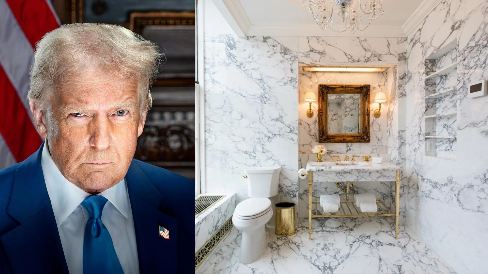 Casa Bianca Extreme Makeover, Trump pubblica le foto della ristrutturazione del bagno di Lincoln
