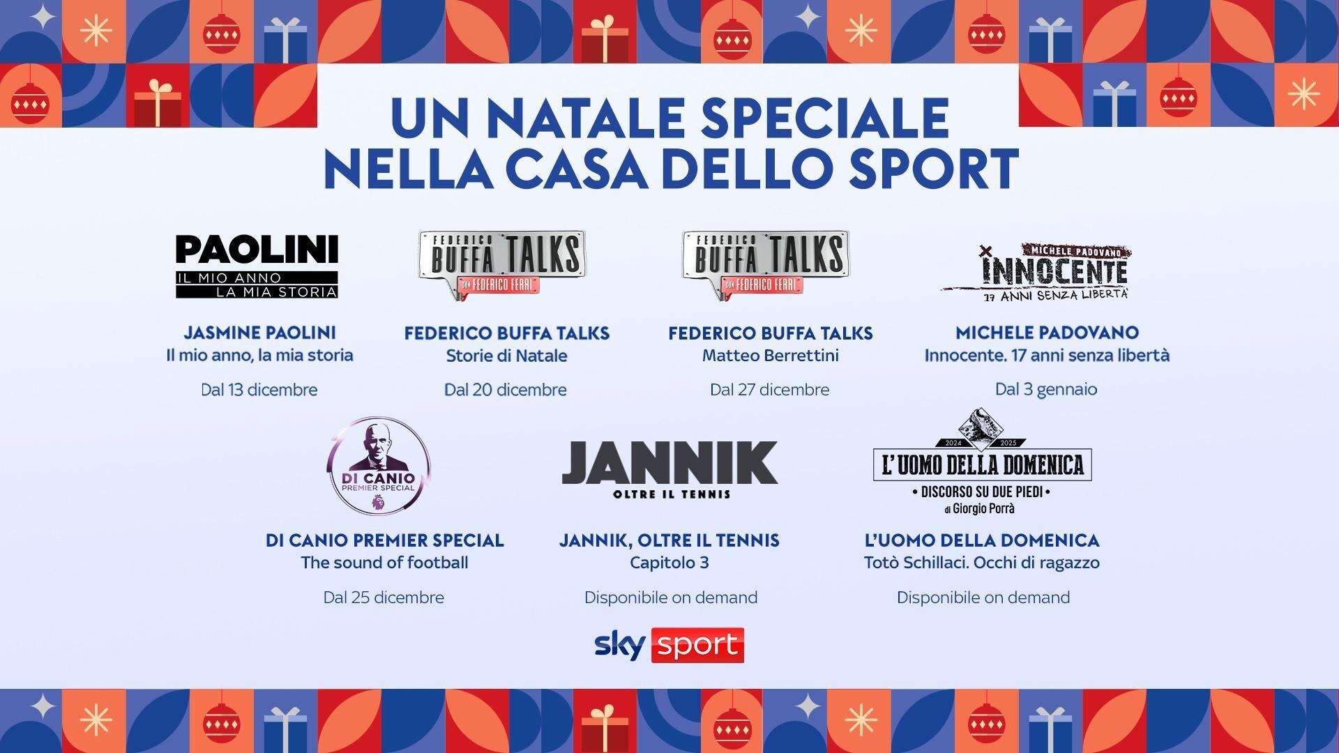 Anche nelle feste natalizie Sky promette di restare “la casa dello sport”