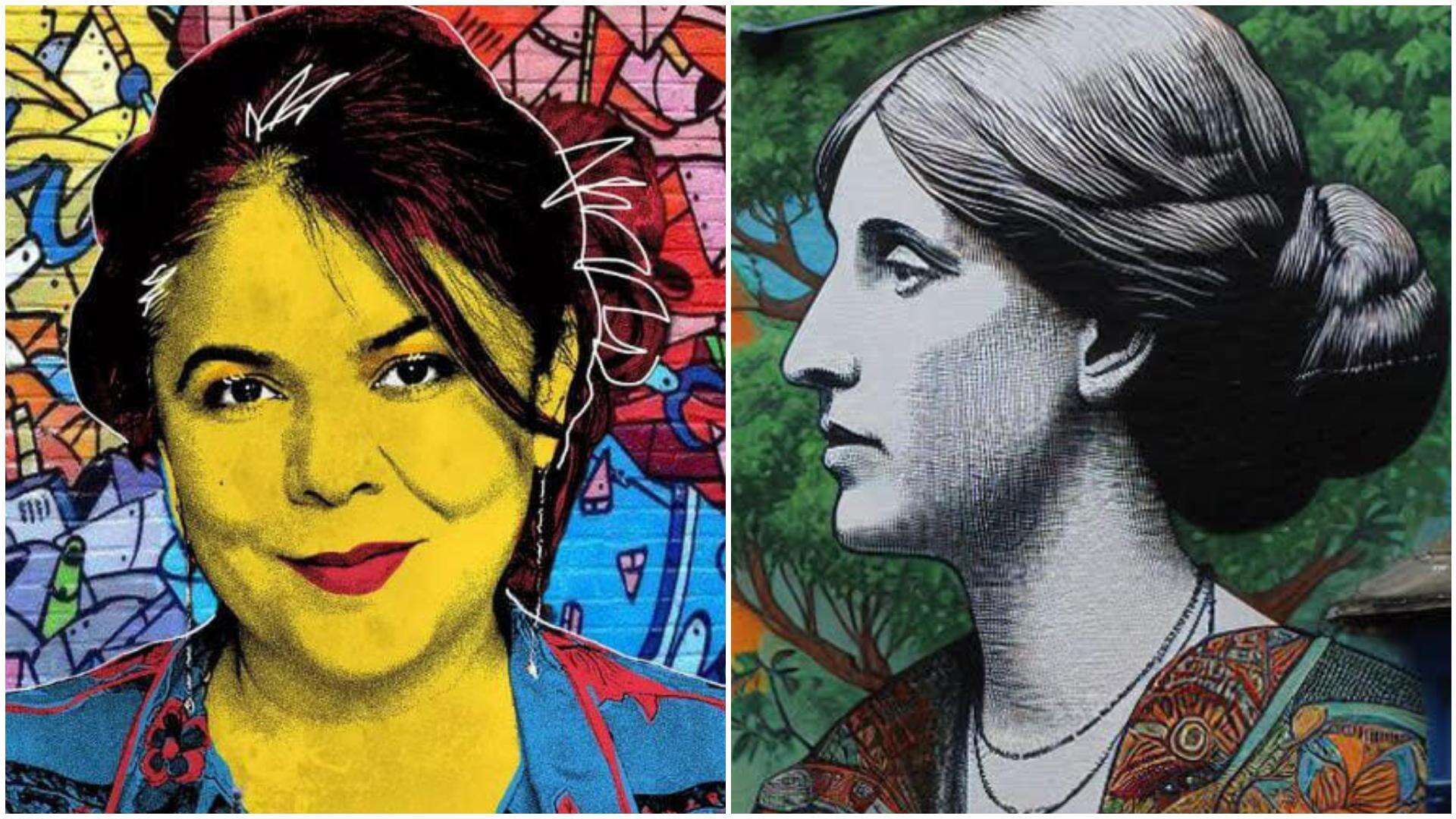 Michela Murgia e Virginia Woolf, nei murales studenteschi un legame che va oltre il tempo