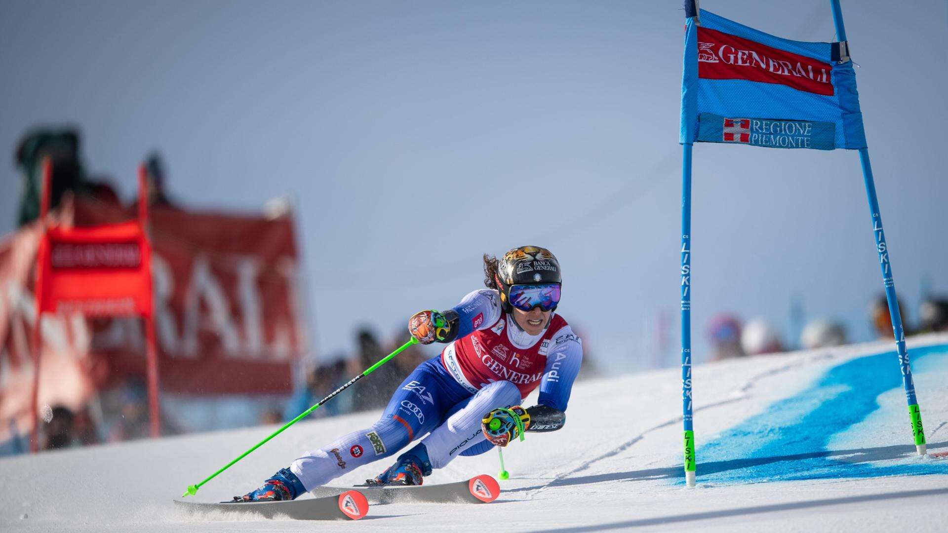 Brignone in pista a Sestriere per il bis nel gigante con la Coppa del mondo nel mirino