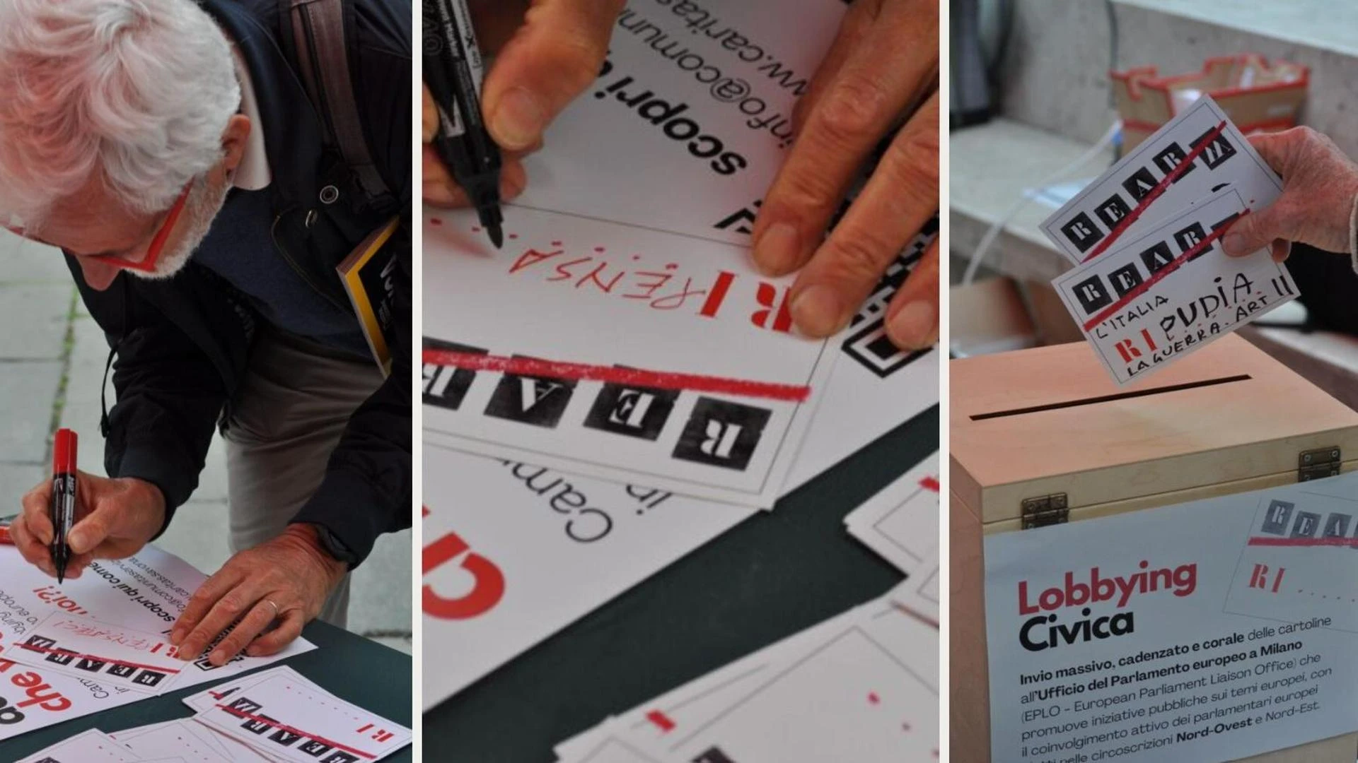 Non (ri)armiamo, (ri)amiamo. Le cartoline di pace della Caritas riscrivono il piano ReArm Europe