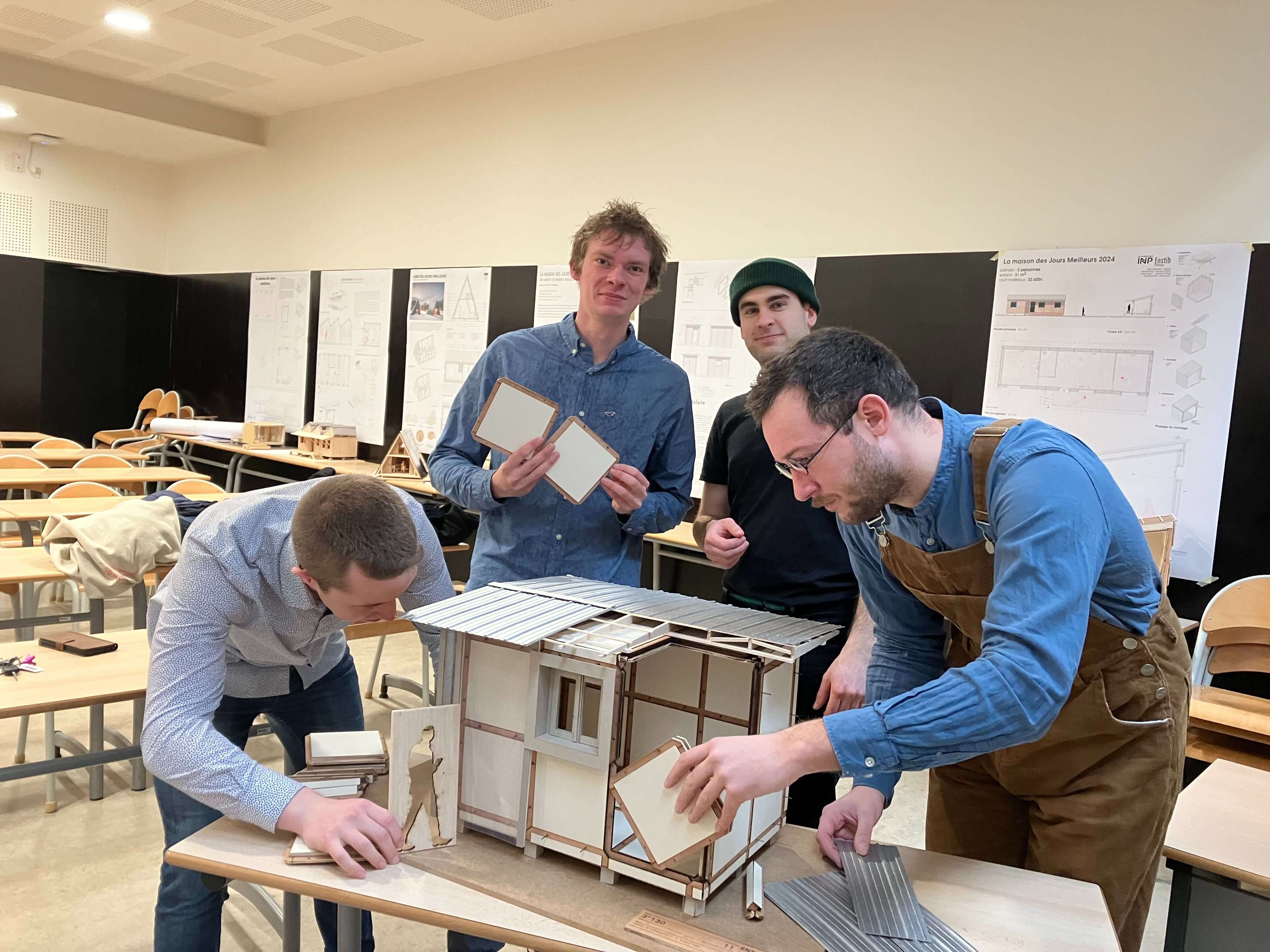 Précarité : des étudiants vosgiens imaginent de petites maisons en bois pour Emmaüs