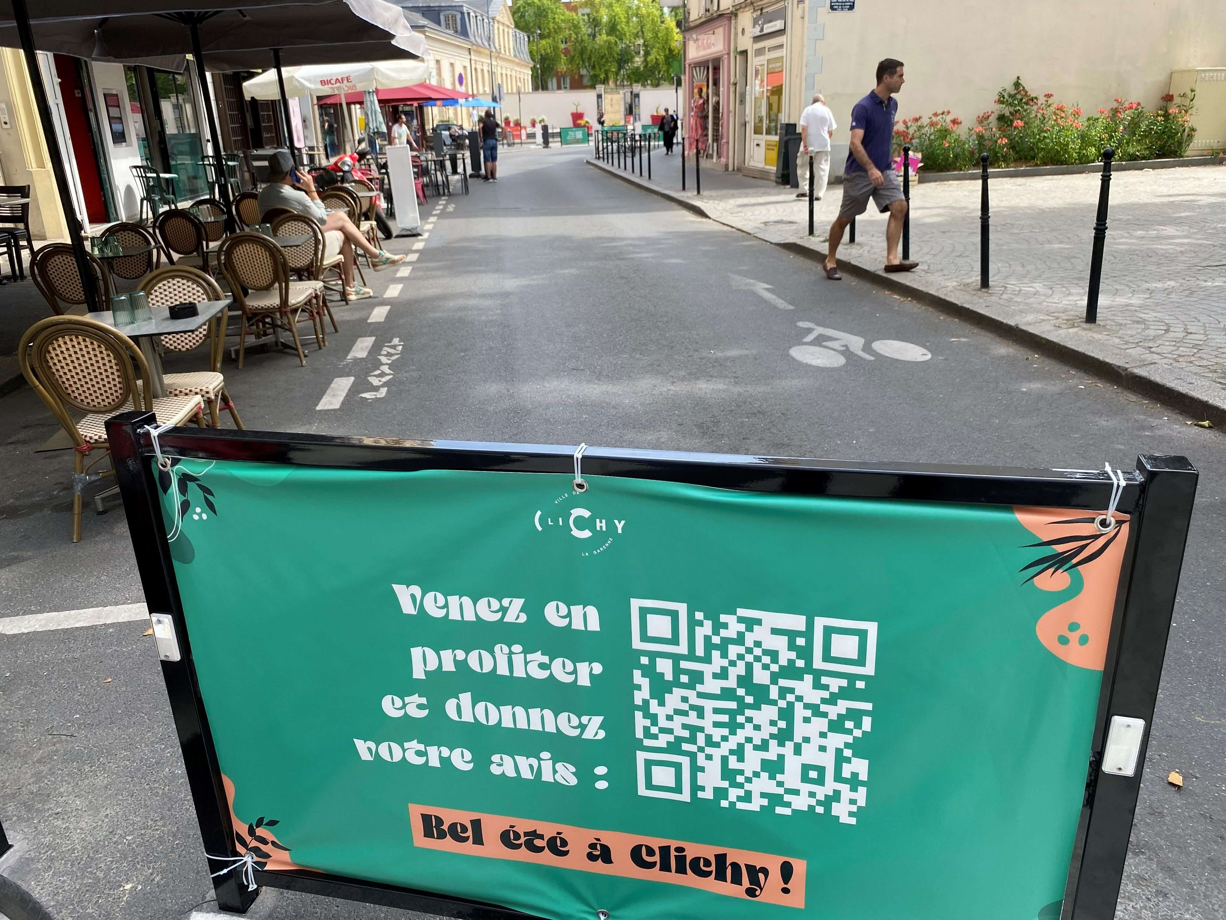 « Une bouffée d’oxygène », à Clichy, le test de piétonnisation de la rue du Landy salué par les commerçants