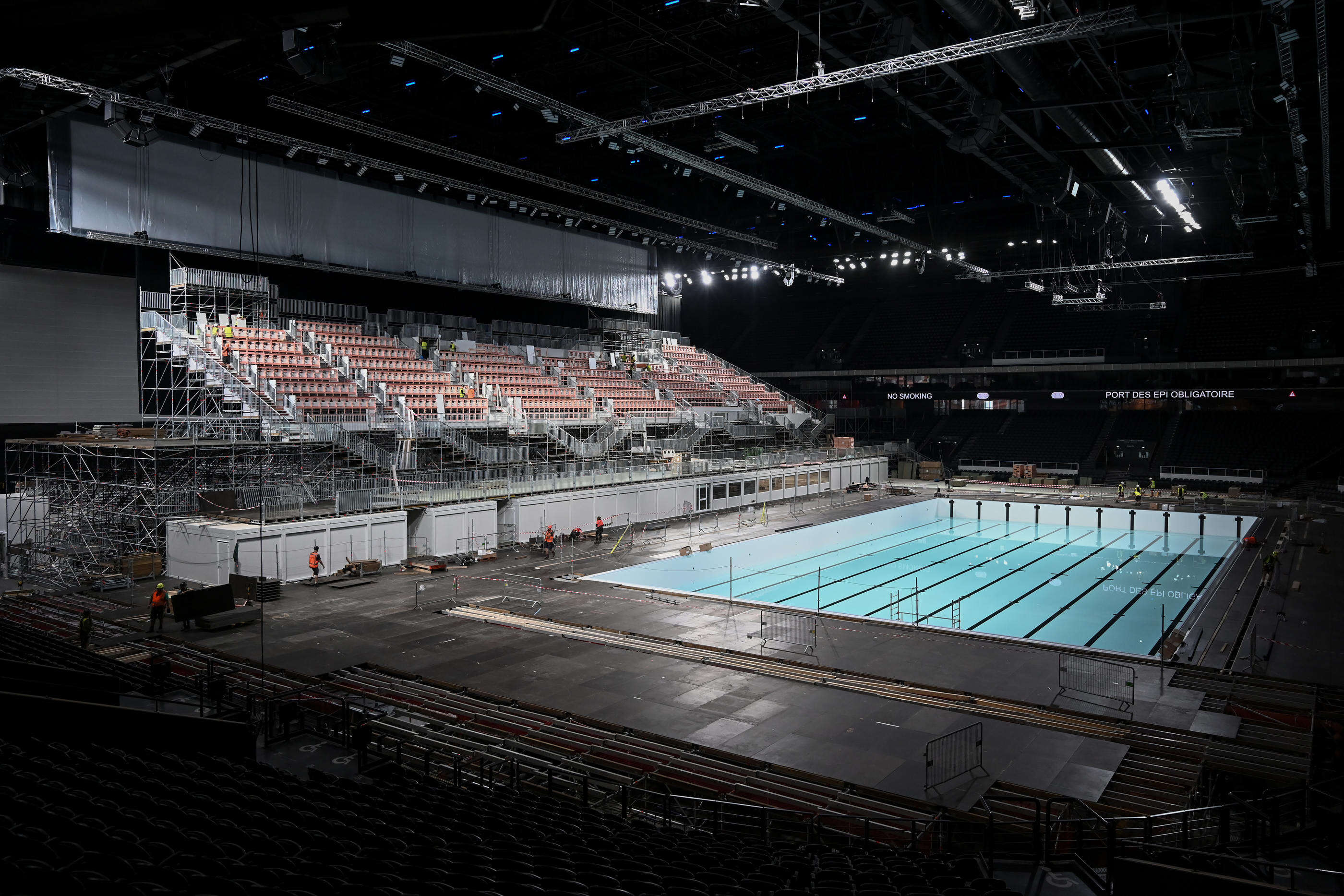 JO Paris 2024 : 36 jours chrono pour construire une piscine olympique à Paris La Défense Arena