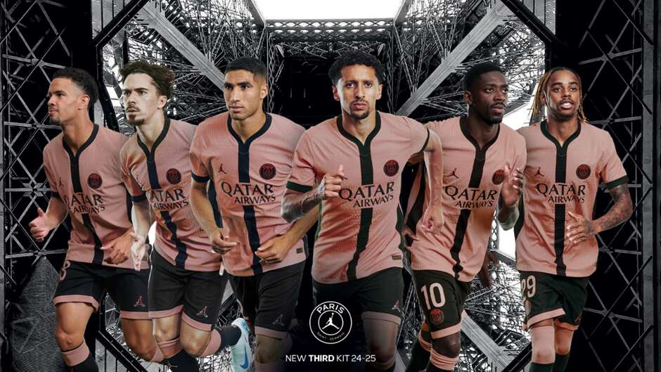 PSG : le club de la capitale dévoile son nouveau maillot rose et noir