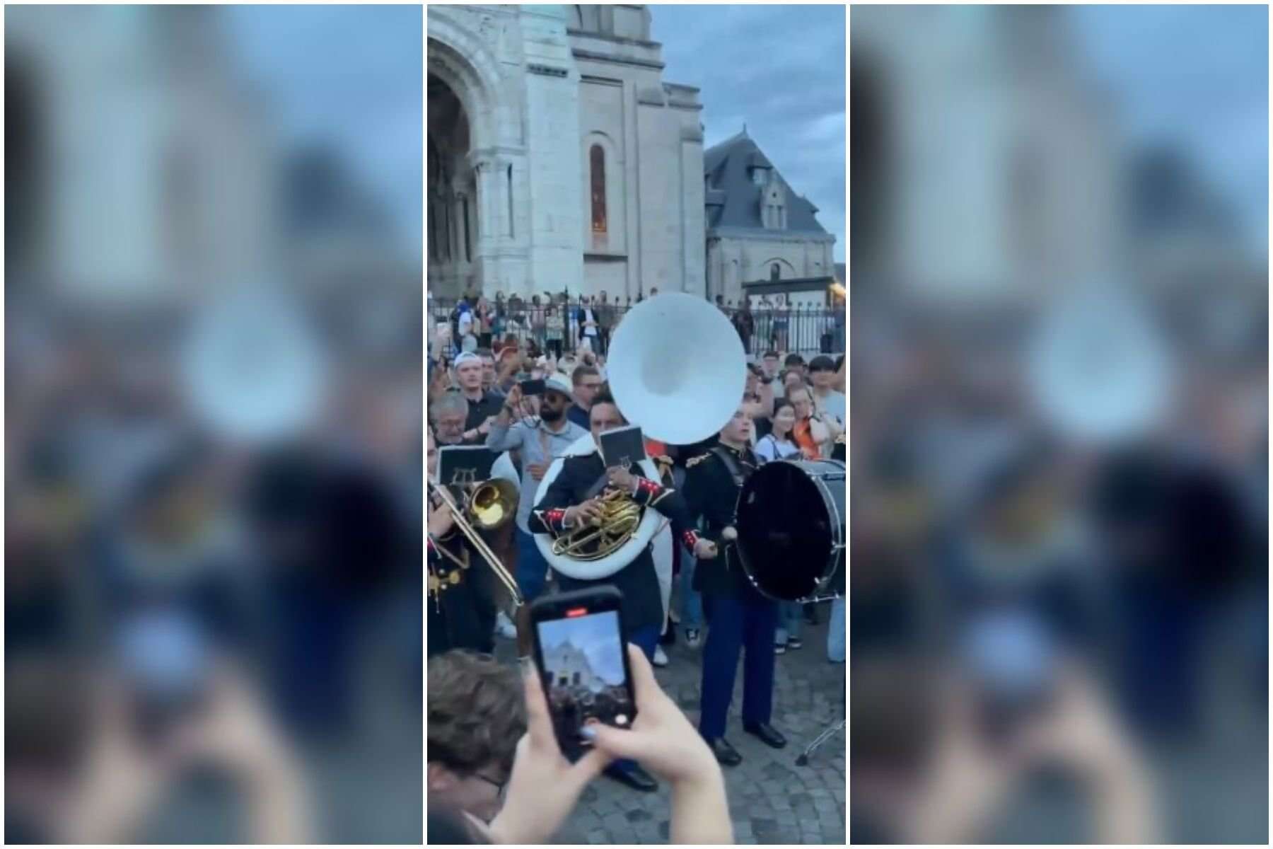 JO Paris 2024 : La Garde républicaine enflamme Montmartre en reprenant « Freed from desire » devant le Sacré-Cœur