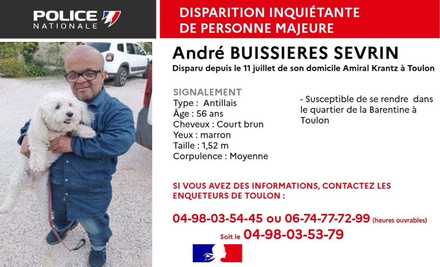 Toulon : la police lance un appel à témoins après la disparition inquiétante