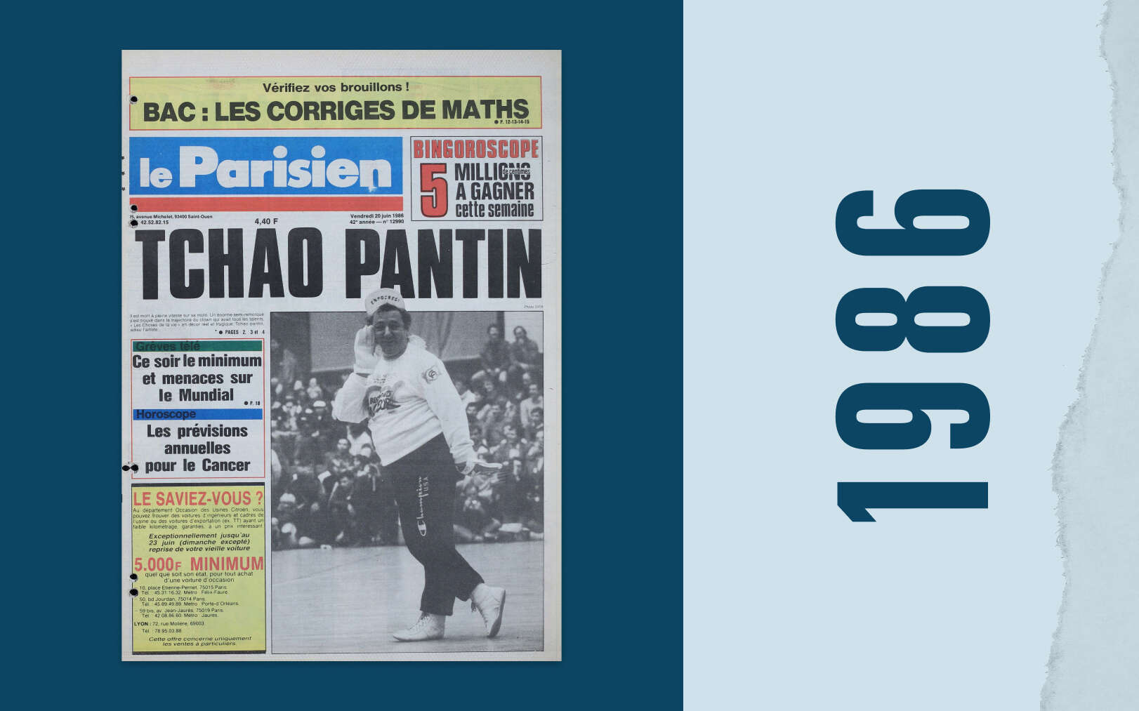 19 juin 1986 : Coluche se tue à moto, « c’est la fin de l’histoire d’un mec » et le début de celle des Restos