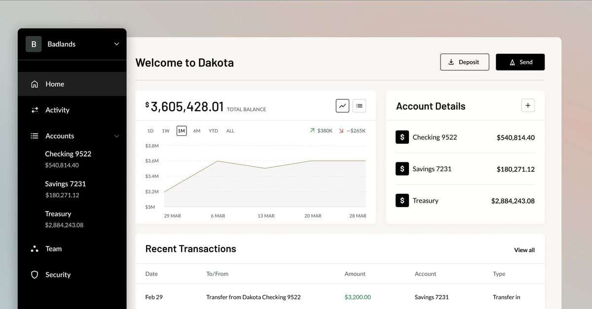 Dakota Emerges From Stealth to Provide Bank-Like Services to Crypto Depositors