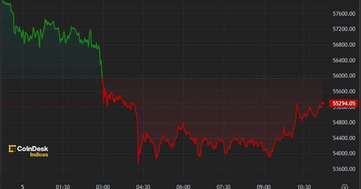 First Mover Americas: Bitcoin Slumps Below $54K as Mt. Gox Flags Repayments