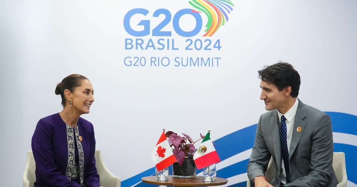 ¿Hablaron de la expulsión de México del T-MEC? Trudeau se reúne con Sheinbaum en el G20