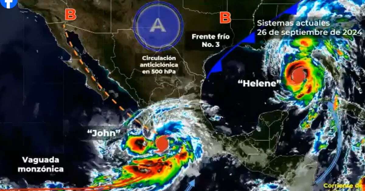 ¿Dónde y cuándo tocará tierra el ‘resucitado’ huracán ‘John’, de categoría 1?  