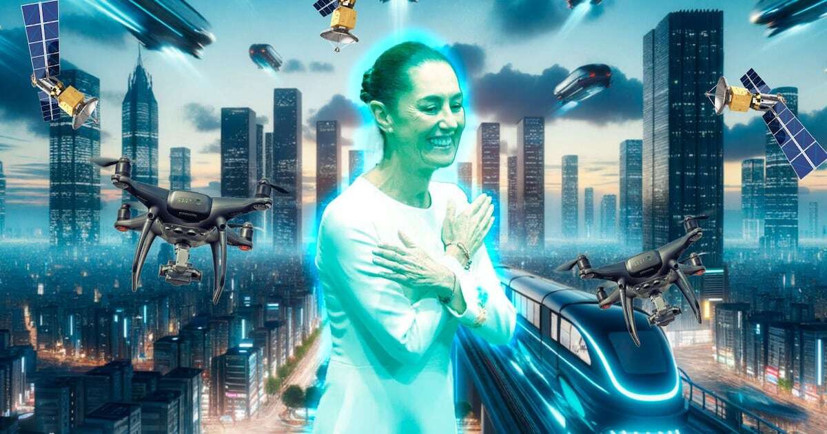 ‘El futuro es hoy’: Sheinbaum promete un auto eléctrico mexicano, un satélite y drones