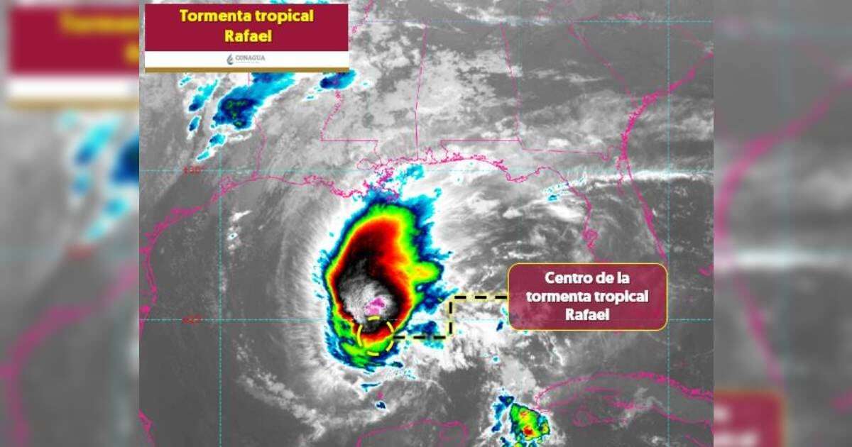 Huracán ‘Rafael’ se debilita a tormenta tropical: Esta es su trayectoria el sábado 9 de noviembre