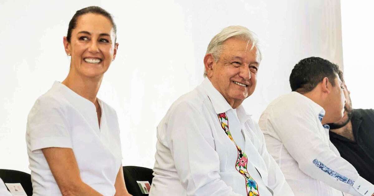 Claudia Sheinbaum se despide de AMLO: ‘Gracias presidente, gracias por tanto”.