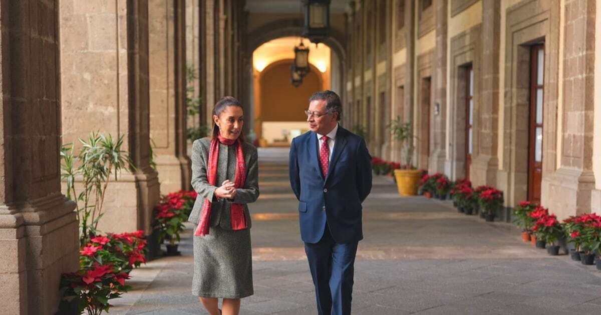 Claudia Sheinbaum recibe a Gustavo Petro en Palacio Nacional: ¿De qué hablaron?