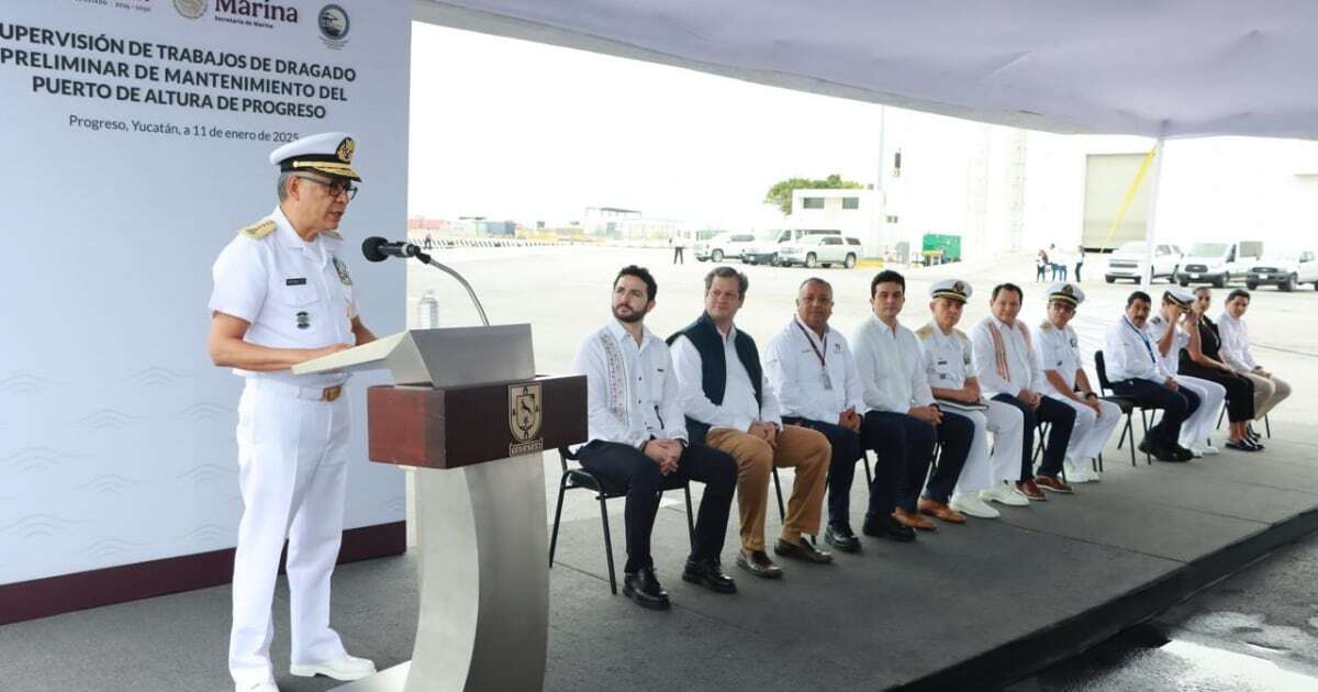 Arranca Semar dragado del puerto de Altura Progreso en Yucatán