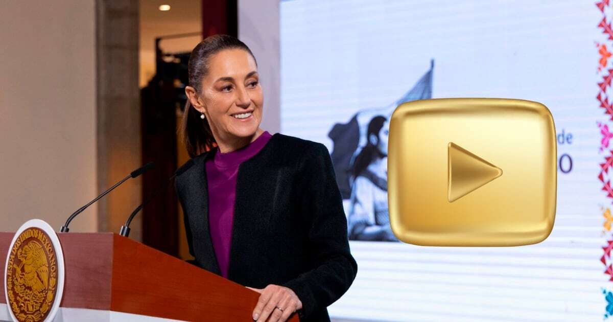 Claudia Sheinbaum llega a 1 millón de suscriptores de YouTube a 3 meses de ser presidenta