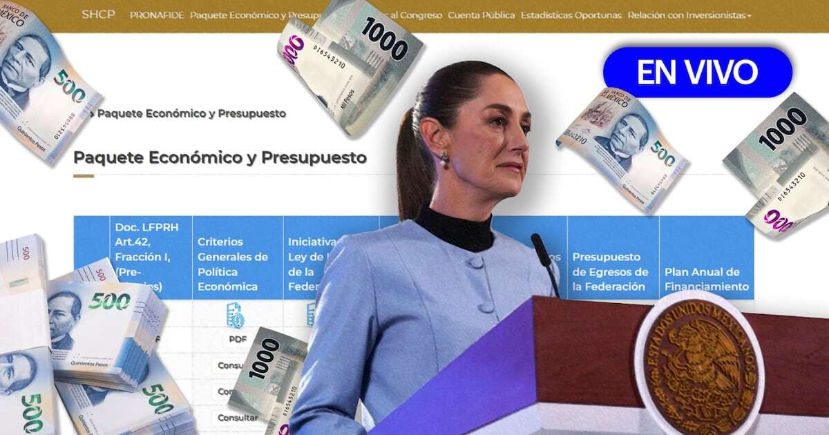 Presupuesto de Egresos de la Federación 2025 EN VIVO: Sheinbaum presenta su primer PEF minuto a minuto