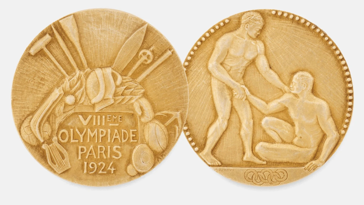 Extremely rare 1924 Olympic gold medal up for auction