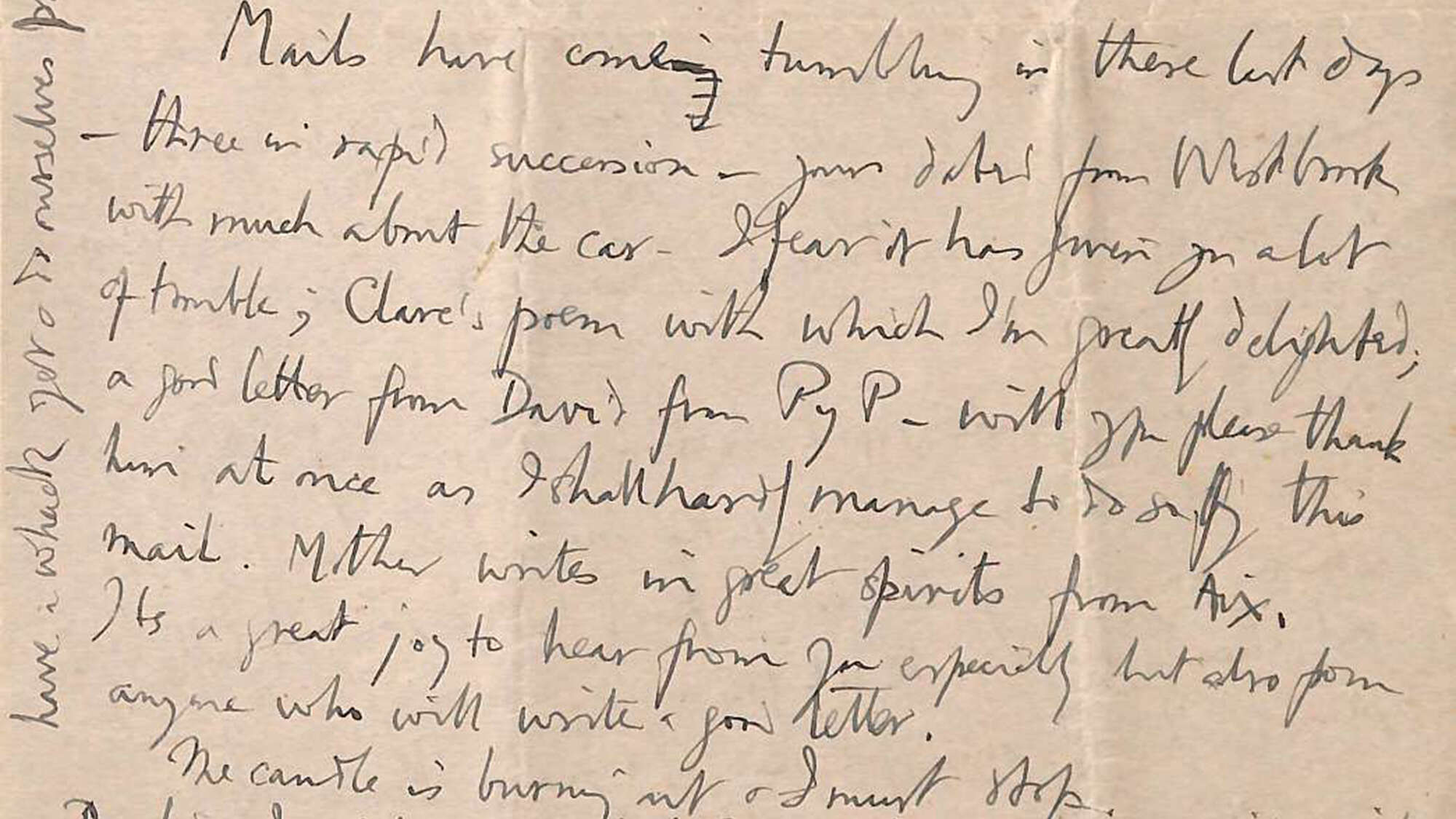 Read the last letters by George Mallory, who died exploring Mt. Everest in 1924