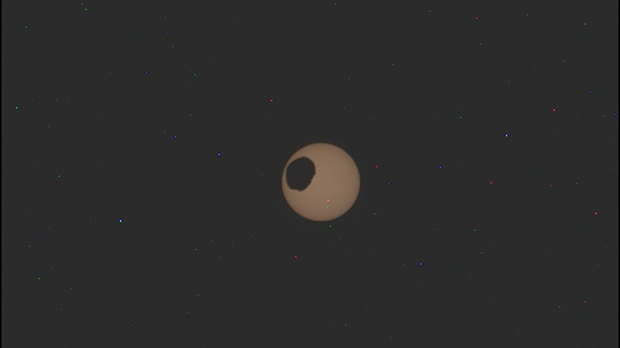 A Martian solar eclipse turns the sun into a giant googly eye