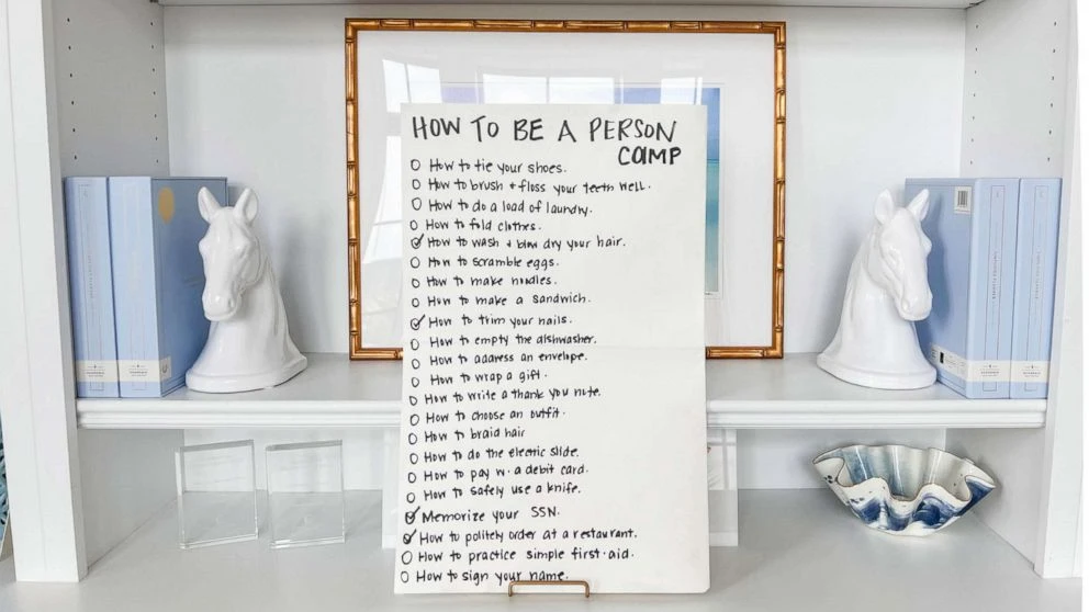 Parents teach kids 'how to be a person' skills