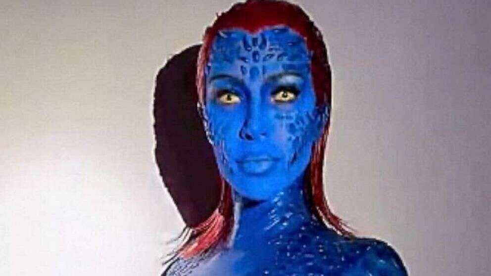 Kim Kardashian morphs into Mystique from 'X-Men'