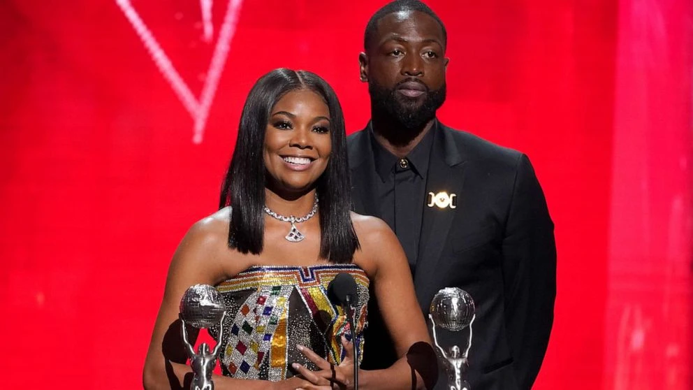 Gabrielle Union, Dwyane Wade dedicate NAACP award to daughter, LGBTQ communityGabrielle Union and Dwyane Wade delivered a powerful speech Saturday night.2/26/2023 04:26:53 EST